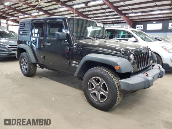 2014 Jeep Wrangler Unlimited Sport with VIN 1C4BJWDG8EL100708, listed as a Copart auction lot 57297245 with 170,862 mi miles and Clean Title. Bid and sale history available at DreamBid. Image 4.
