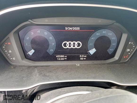 2023 Audi Q3 S line Premium with VIN WA1DECF35P1054849, listed as a Copart auction lot 58766615 with 43,588 mi miles and Salvage title. Bid and sale history available at DreamBid. Image 9.