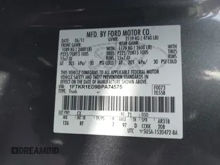 2011 Ford Ranger XL with VIN 1FTKR1ED9BPA74575, listed as a IAAI auction lot 41679917 with 197,986 mi miles. Bid and sale history available at carsss.com. Image 9.