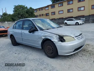 2003 Honda Civic LX with VIN 2HGES16563H568571, listed as a Copart auction lot 53802225 with 0 mi miles and Salvage Title. Bid and sale history available at carsss.com. Image 4.
