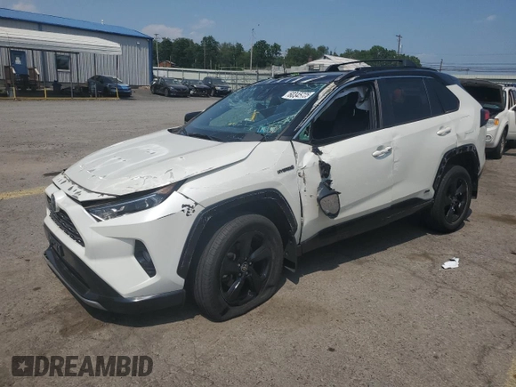 2021 Toyota RAV4 Hybrid XSE with VIN 4T3E6RFV0MU038650, listed as a Copart auction lot 60345725 with 24,124 mi miles and Salvage title. Bid and sale history available at DreamBid. Image 1.