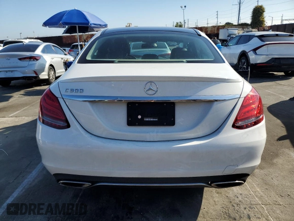 2015 Mercedes-Benz C 300 with VIN 55SWF4JBXFU079976, listed as a Copart auction lot 50727145 with 67,285 mi miles and Salvage Title. Bid and sale history available at carsss.com. Image 6.