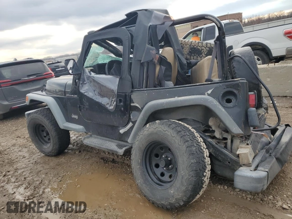 1999 Jeep Wrangler SE with VIN 1J4FY29P7XP484551, listed as a Copart auction lot 86881094 with 0 mi miles and Salvage Title. Bid and sale history available at carsss.com. Image 2.