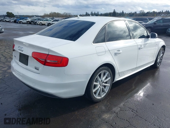 2015 Audi A4 Premium with VIN WAUBFAFL7FN042236, listed as a IAAI auction lot 41517526 with 146,325 mi miles. Bid and sale history available at carsss.com. Image 4.