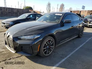 2023 BMW i4 M50 with VIN WBY33AW04PFR00679, listed as a Copart auction lot 43851835 with 29,125 mi miles and Salvage Title. Bid and sale history available at carsss.com. Image 1.