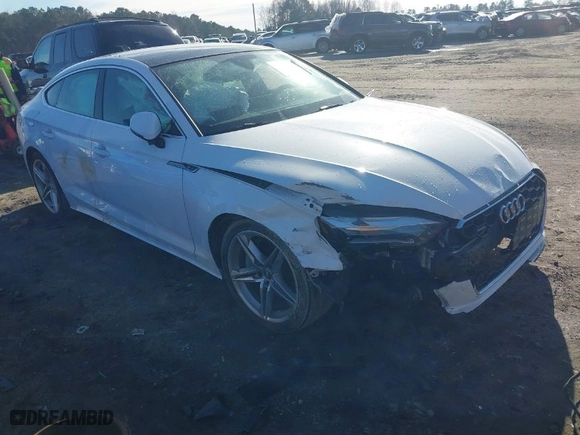 2021 Audi A5 Sportback S line Premium with VIN WAUDACF57MA015997, listed as a IAAI auction lot 41101922 with 80,515 mi miles. Bid and sale history available at carsss.com. Image 1.