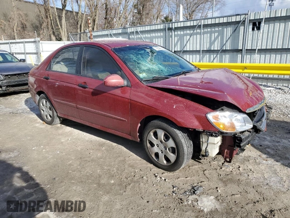 2009 Kia Spectra SX with VIN KNAFE222495661159, listed as a Copart auction lot 42604295 with 123,934 mi miles and Salvage Title. Bid and sale history available at carsss.com. Image 4.