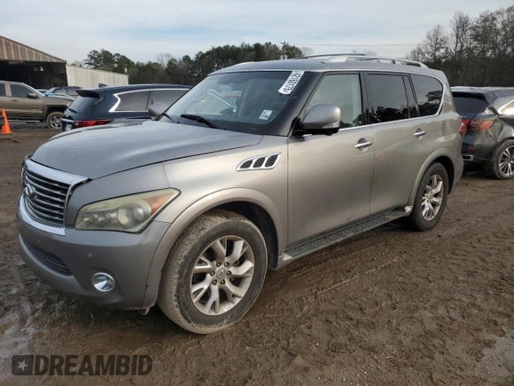 2013 Infiniti QX56 with VIN JN8AZ2NF1D9550722, listed as a Copart auction lot 42160175 with 243,578 mi miles and Salvage title. Bid and sale history available at DreamBid. Image 1.