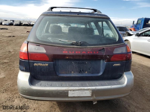 2000 Subaru Legacy Wagon Outback w/GB Equip with VIN 4S3BH6750Y6616991, listed as a Copart auction lot 43860405 with 206,287 mi miles and Salvage Title. Bid and sale history available at carsss.com. Image 6.