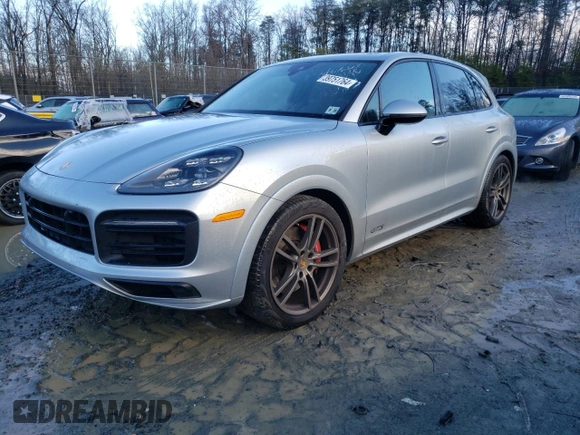 2021 Porsche Cayenne GTS with VIN WP1AG2AYXMDA35044, listed as a Copart auction lot 39751764 with 32,145 mi miles and Salvage title. Bid and sale history available at DreamBid. Image 1.