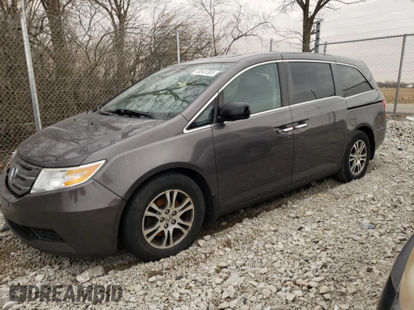 2013 Honda Odyssey EX-L with VIN 5FNRL5H68DB044162, listed as a Copart auction lot 49541385 with 262,550 mi miles and Clean Title. Bid and sale history available at carsss.com. Image 1.