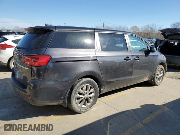 2021 Kia Sedona EX with VIN KNDMB5C19M6667326, listed as a Copart auction lot 42895925 with 47,907 mi miles and Salvage Title. Bid and sale history available at carsss.com. Image 3.