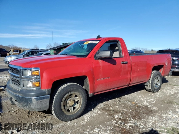2015 Chevrolet Silverado 1500 Work Truck with VIN 1GCNKPECXFZ248482, listed as a Copart auction lot 46659395 with 207,386 mi miles and Clean Title. Bid and sale history available at carsss.com. Image 1.