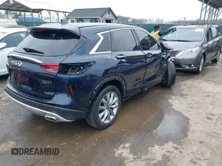 2022 Infiniti QX50 Pure with VIN 3PCAJ5AB6NF110784, listed as a IAAI auction lot 41798196 with 36,586 mi miles and . Bid and sale history available at DreamBid. Image 4.