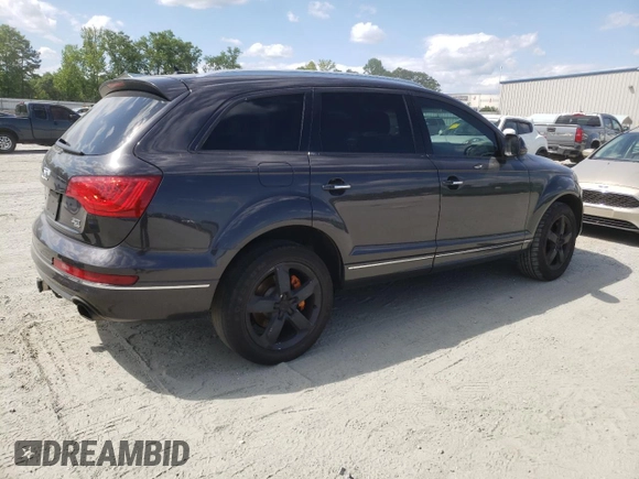 2015 Audi Q7 Premium Plus with VIN WA1LGAFEXFD019247, listed as a Copart auction lot 56063245 with 183,825 mi miles and Clean Title. Bid and sale history available at DreamBid. Image 3.