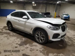 2020 BMW X4 xDrive30i with VIN 5UX2V1C0XLLZ32784, listed as a Copart auction lot 83619664 with Not provided miles and Salvage title. Bid and sale history available at DreamBid. Image 4.
