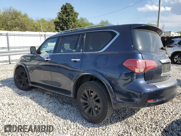 2015 Infiniti QX80 with VIN JN8AZ2NF6F9574713, listed as a Copart auction lot 52561015 with Not provided miles and Salvage title. Bid and sale history available at DreamBid. Image 2.