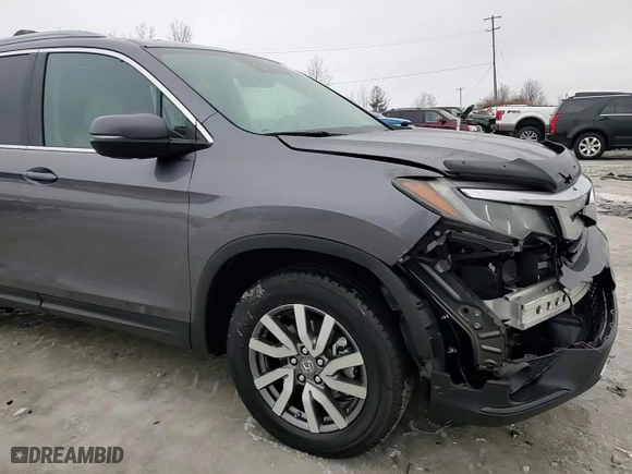 2021 Honda Pilot EX-L with VIN 5FNYF6H59MB026057, listed as a Copart auction lot 43539565 with 98,044 mi miles and Salvage Title. Bid and sale history available at carsss.com. Image 12.