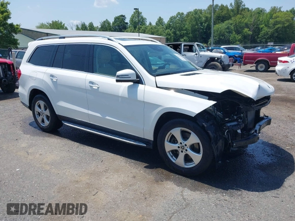 2017 Mercedes-Benz GLS 450 with VIN 4JGDF6EE1HA968827, listed as a IAAI auction lot 42561413 with 165,348 mi miles and . Bid and sale history available at DreamBid. Image 1.