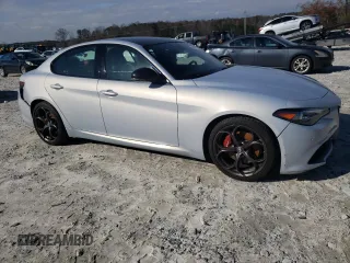 2020 Alfa Romeo Giulia Ti Sport with VIN ZARFAMBN0L7635096, listed as a Copart auction lot 84913134 with 49,765 mi miles and Salvage title. Bid and sale history available at DreamBid. Image 4.