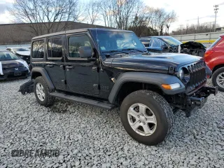 2022 Jeep Wrangler Unlimited Sport S with VIN 1C4HJXDG0NW213857, listed as a Copart auction lot 47451355 with 18,139 mi miles and Salvage Title. Bid and sale history available at DreamBid. Image 4.