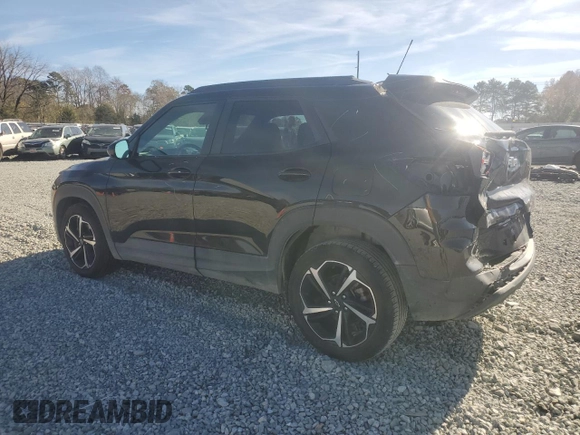 2022 Chevrolet TrailBlazer RS with VIN KL79MTSL0NB145150, listed as a Copart auction lot 80677104 with 62,613 mi miles and Salvage Title. Bid and sale history available at carsss.com. Image 2.