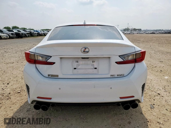 2015 Lexus RC 350 F Sport with VIN JTHHE5BC8F5002355, listed as a Copart auction lot 56369295 with 72,620 mi miles and Salvage title. Bid and sale history available at DreamBid. Image 6.