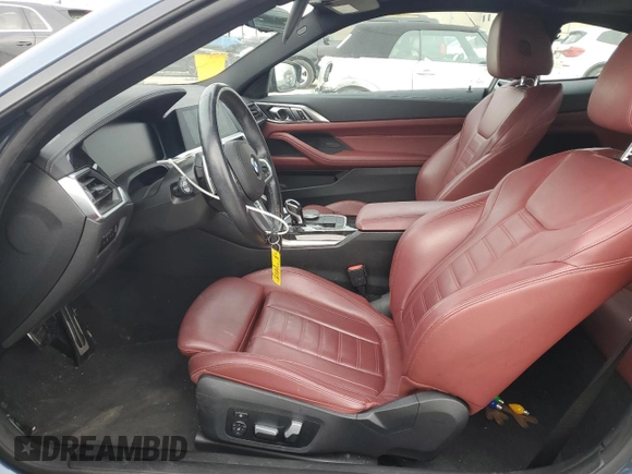 2021 BMW 4 Series 430i xDrive with VIN WBA73AP04MCG59981, listed as a Copart auction lot 46135765 with 37,966 mi miles and Salvage Title. Bid and sale history available at carsss.com. Image 7.