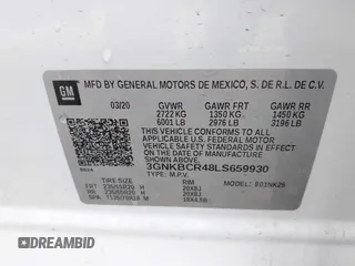 2020 Chevrolet Blazer LT with VIN 3GNKBCR48LS659930, listed as a IAAI auction lot 42500308 with 40,287 mi miles and . Bid and sale history available at DreamBid. Image 9.