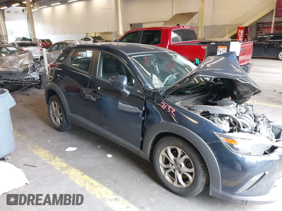 2019 Mazda CX-3 Sport with VIN JM1DKFB70K1453573, listed as a IAAI auction lot 40166219 with 1 mi miles. Bid and sale history available at carsss.com. Image 1.
