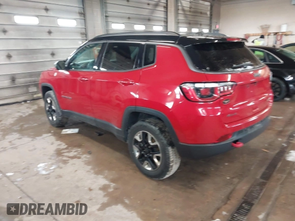 2018 Jeep Compass Trailhawk with VIN 3C4NJDDB5JT307366, listed as a IAAI auction lot 41839273 with 103,585 mi miles and . Bid and sale history available at carsss.com. Image 3.
