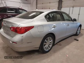 2015 Infiniti Q50 Premium with VIN JN1BV7AR3FM396154, listed as a IAAI auction lot 41978988 with 110,109 mi miles. Bid and sale history available at carsss.com. Image 4.