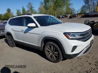 2021 Volkswagen Atlas SE with VIN 1V2LP2CA5MC521520, listed as a Copart auction lot 53518455 with 49,657 mi miles and Salvage title. Bid and sale history available at DreamBid. Image 4.