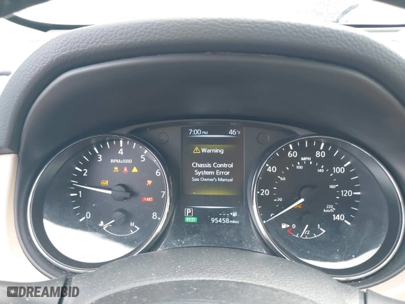 2017 Nissan Rogue SL with VIN 5N1AT2MV7HC731043, listed as a IAAI auction lot 41301474 with 95,458 mi miles. Bid and sale history available at carsss.com. Image 7.