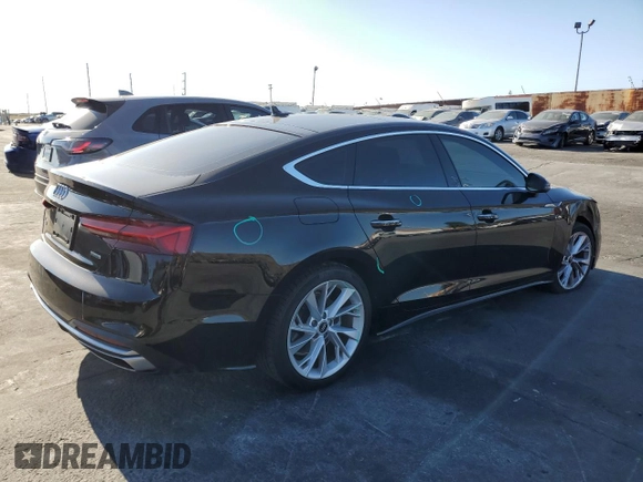 2022 Audi A5 Sportback Premium Plus with VIN WAUCBCF58NA003707, listed as a Copart auction lot 60572813 with 19,872 mi miles. Bid and sale history available at carsss.com. Image 3.