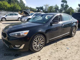 2015 Kia Cadenza Premium with VIN KNALN4D79F5180889, listed as a Copart auction lot 68486404 with 106,196 mi miles and Salvage Title. Bid and sale history available at carsss.com. Image 1.