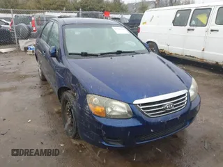 2009 Kia Spectra LX with VIN KNAFE221X95619246, listed as a IAAI auction lot 41739339 with Not Provided miles. Bid and sale history available at carsss.com. Image 1.