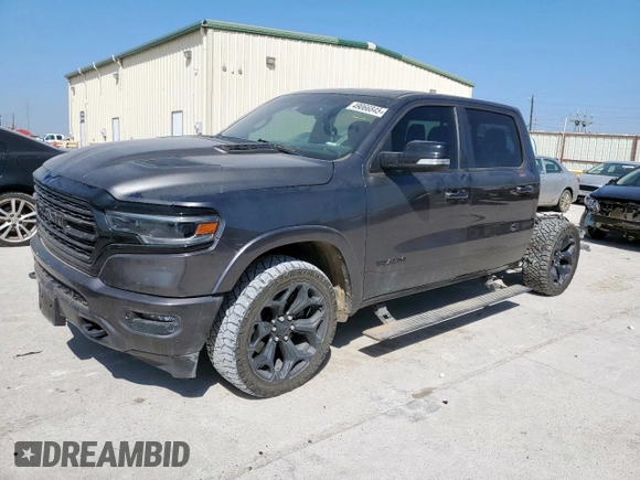 2021 Ram 1500 Limited with VIN 1C6SRFHT0MN553926, listed as a Copart auction lot 49066845 with 107,977 mi miles and Salvage title. Bid and sale history available at DreamBid. Image 1.
