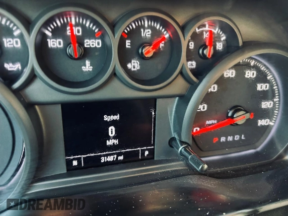 2022 Chevrolet Silverado 1500 Custom with VIN 1GCPABEK7NZ633597, listed as a Copart auction lot 42431625 with 31,487 mi miles and Salvage Title. Bid and sale history available at DreamBid. Image 8.