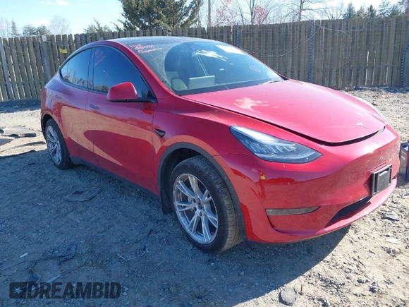 2023 Tesla Model Y Long Range with VIN 7SAYGDEE8PA121218, listed as a IAAI auction lot 41888923 with 34,796 mi miles. Bid and sale history available at carsss.com. Image 1.