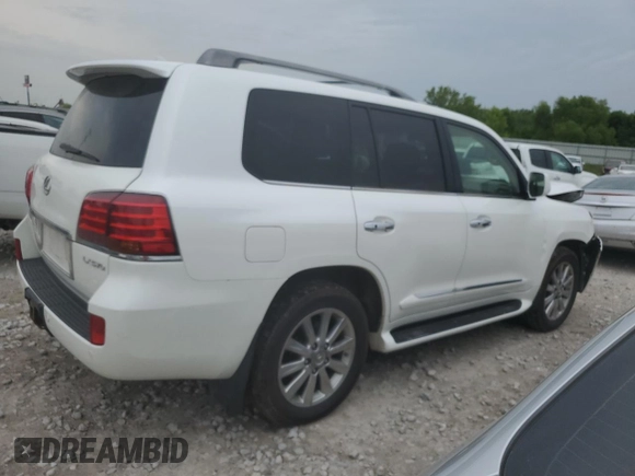 2011 Lexus LX 570 with VIN JTJHY7AX7B4082169, listed as a Copart auction lot 61801895 with 174,635 mi miles and Clean title. Bid and sale history available at DreamBid. Image 3.