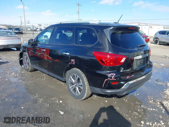 2018 Nissan Pathfinder SL with VIN 5N1DR2MN4JC635002, listed as a IAAI auction lot 41883880 with 97,723 mi miles. Bid and sale history available at carsss.com. Image 3.