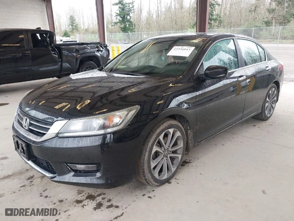 2014 Honda Accord Sedan Sport with VIN 1HGCR2F51EA076833, listed as a IAAI auction lot 41936015 with 153,130 mi miles. Bid and sale history available at carsss.com. Image 2.
