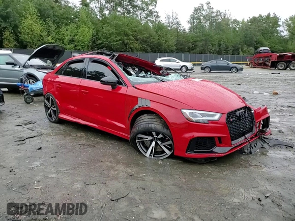 2019 Audi RS 3 with VIN WUABWGFF4KA904106, listed as a Copart auction lot 72851844 with Not provided miles and Salvage title. Bid and sale history available at DreamBid. Image 11.