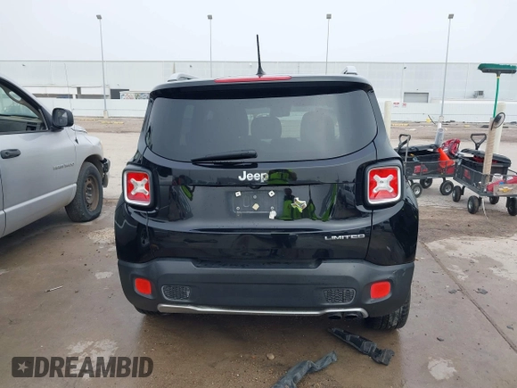 2016 Jeep Renegade Limited with VIN ZACCJADT9GPE06903, listed as a IAAI auction lot 41205563 with 115,171 mi miles and . Bid and sale history available at DreamBid. Image 17.