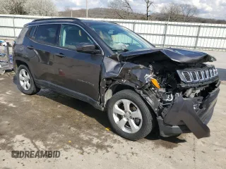 2019 Jeep Compass Latitude with VIN 3C4NJCBB6KT699854, listed as a Copart auction lot 48967185 with 17,666 mi miles and Salvage title. Bid and sale history available at DreamBid. Image 4.