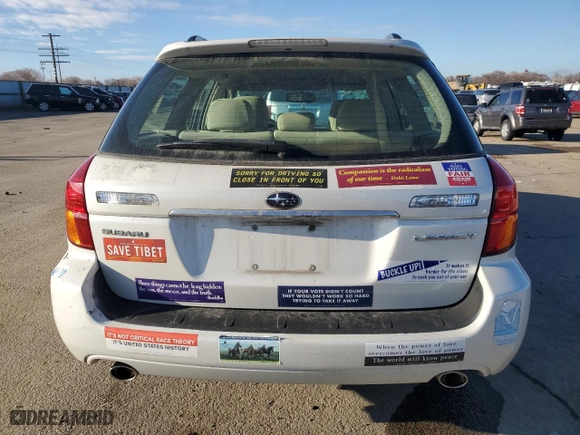 2007 Subaru Legacy Wagon Special Edition with VIN 4S3BP616077320530, listed as a Copart auction lot 83828124 with 57,683 mi miles and Salvage Title. Bid and sale history available at carsss.com. Image 6.
