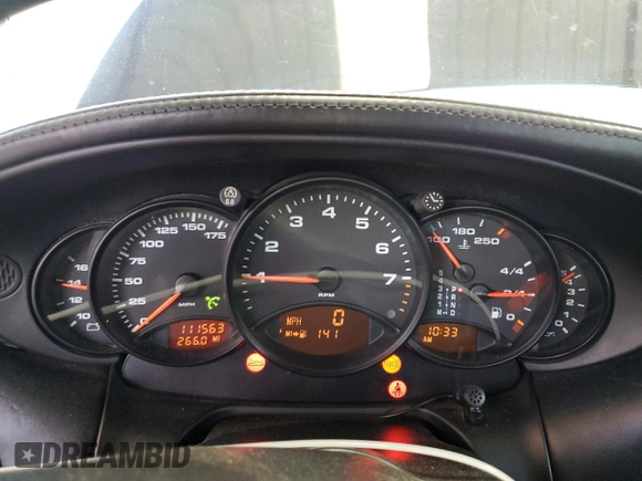 2001 Porsche 911 with VIN WP0CA29921S651773, listed as a Copart auction lot 55867785 with 111,563 mi miles and Salvage title. Bid and sale history available at DreamBid. Image 9.