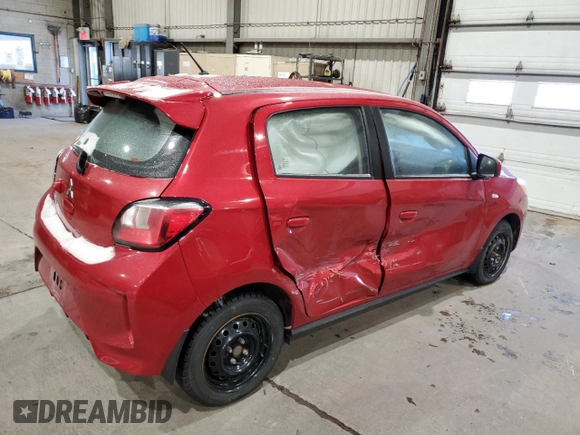 2023 Mitsubishi Mirage ES with VIN ML32AUHJXPH005618, listed as a Copart auction lot 85949484 with 30,479 mi miles and Salvage title. Bid and sale history available at DreamBid. Image 3.