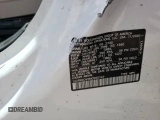 2021 Volkswagen Atlas SEL Premium R-Line with VIN 1V2FR2CA3MC550747, listed as a Copart auction lot 57286075 with Not provided miles and Salvage title. Bid and sale history available at DreamBid. Image 14.